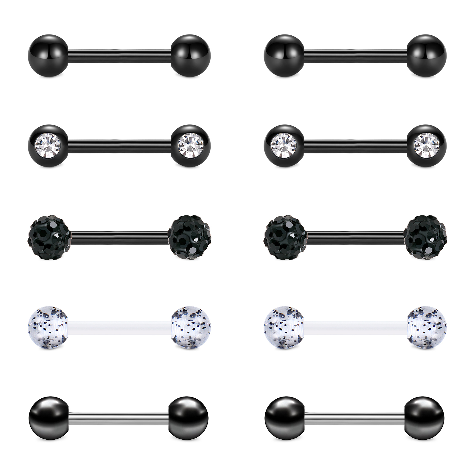 Briana Williams Tongue Rings for Women Men Straight Barbell Nipple Rings  Nipple Piercing Jewelry Surgical Steel 14G 12mm 14mm 16mm 18mm Piercing Bar  for Tongue Nipple Piercing - Walmart.com