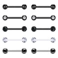 thumbnail image 1 of Briana Williams Tongue Rings for Women Men Straight Barbell Nipple Rings Nipple Piercing Jewelry Surgical Steel 14G 12mm 14mm 16mm 18mm Piercing Bar for Tongue Nipple Piercing, 1 of 1