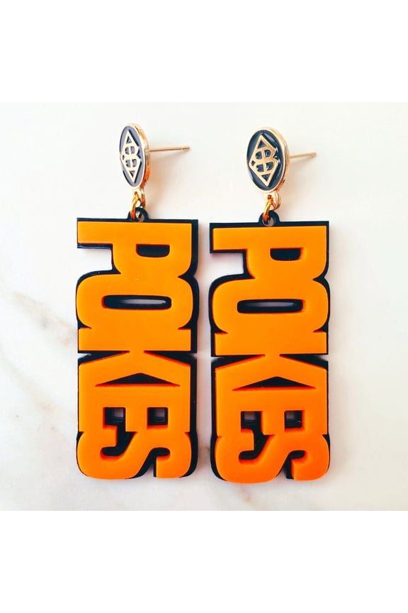Oklahoma State Cowboys Large Word Earrings
