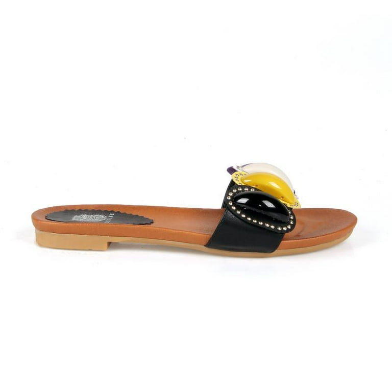 Brianna Slip on Multi Color Stone Women s Flat Sandals Walmart