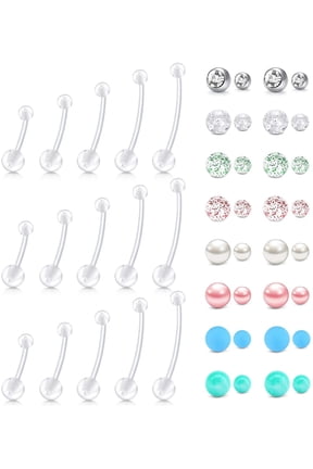 Brianna Williams, Plastic Pregnancy Barbell Belly Button Rings, 15 piece