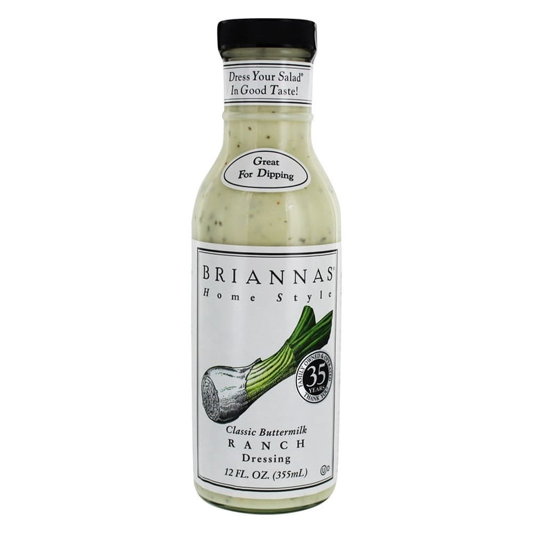 (6 Pack) Briannas Home Style Classic Buttermilk Ranch Dressing, 12 fl oz
