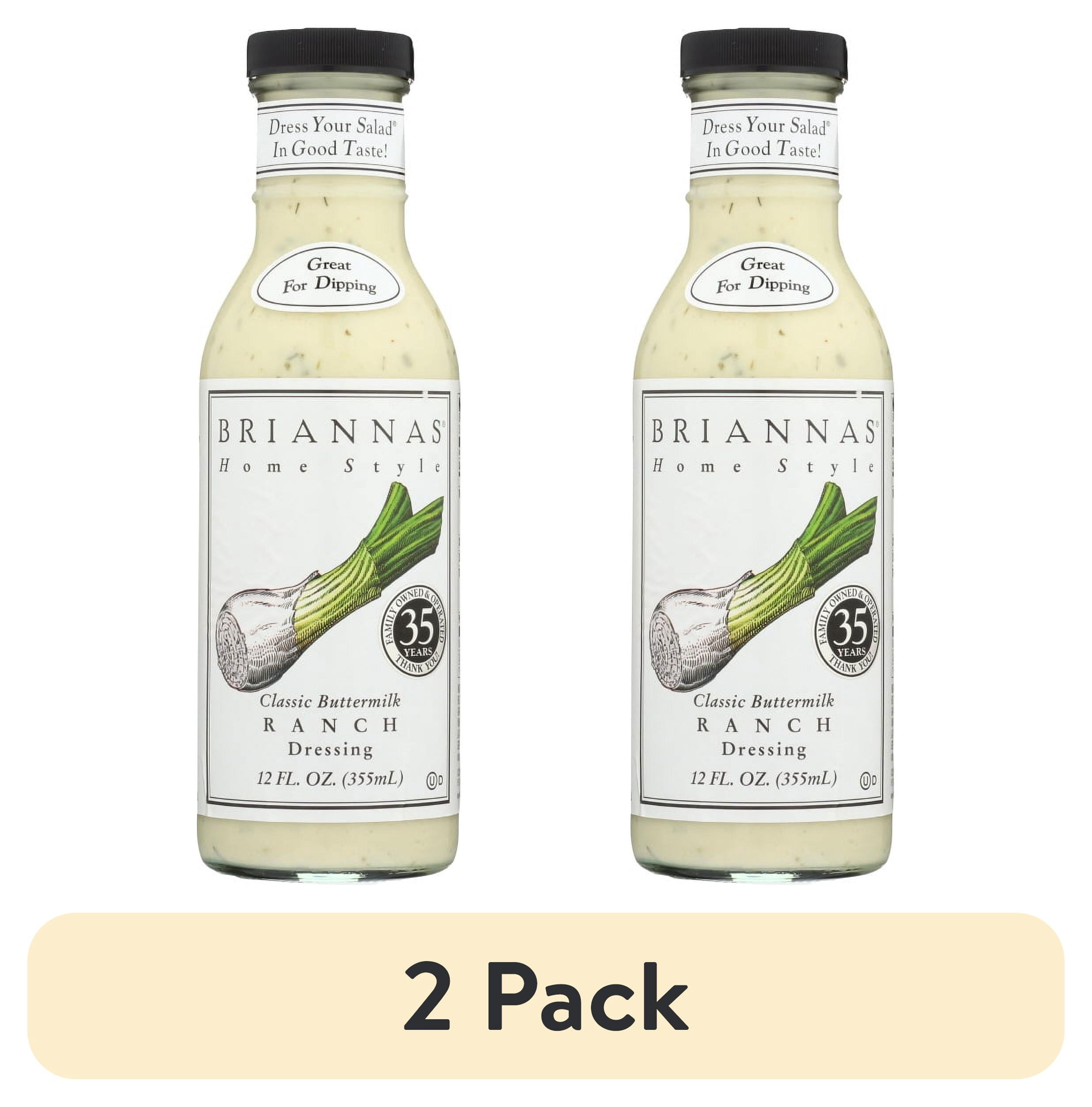 Briannas Home Style Creamy Classic Buttermilk Ranch Salad Dressing, 12 Fl  Oz - Walmart.com