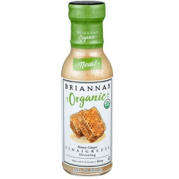 Briannas Honey Ginger Vinaigrette Organic 10 fl oz Pack of 2
