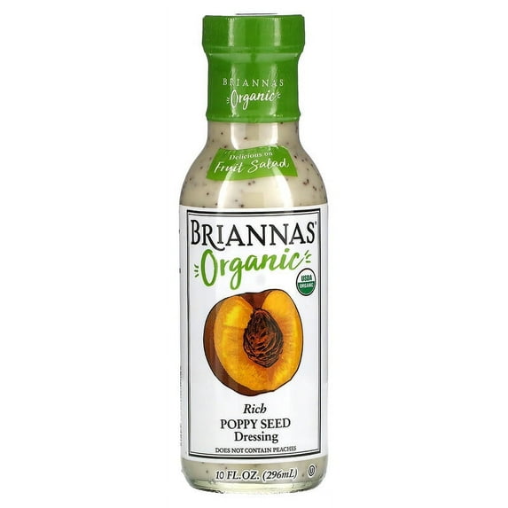 Briannas, Organic Rich Poppy Seed Dressing, 10 fl oz Pack of 3