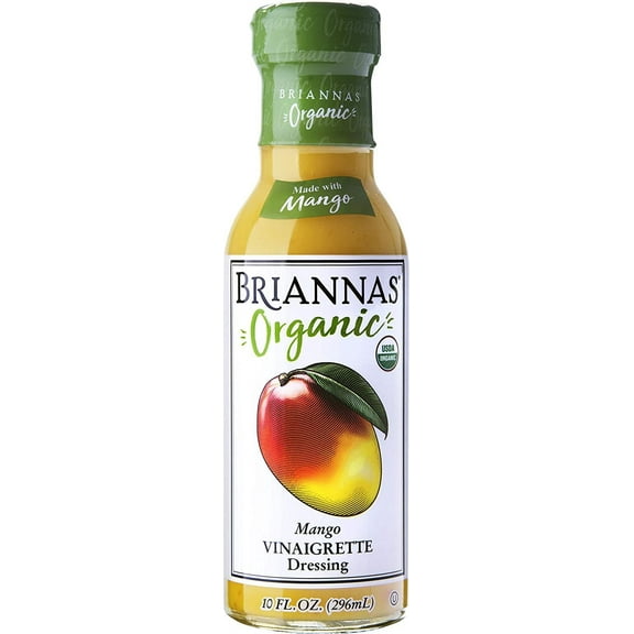 Briannas Organic Vinaigrette Dressing Mango - 10 fl oz Pack of 2