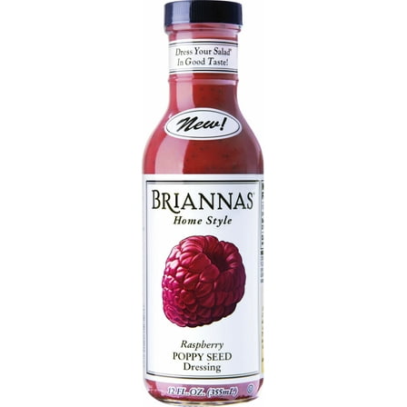 Briannas Raspberry Poppy Seed, 12 Oz. Bottle