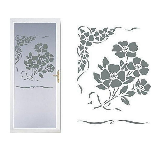 Briar Rose- DIY Etched Glass Vinyl- Window Film Privacy-