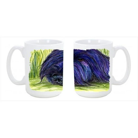 Briard Dishwasher Safe Microwavable Ceramic Coffee Mug 15 oz.