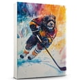 thumbnail image 1 of Briard Dog Stretched Canvas Size 8x12 – Ice Hockey Canvas Print of Funny Briard Dog Wall Art, Ice Hockey Sports Wall Decor, Home Decor, Dog Lover, 1 of 5