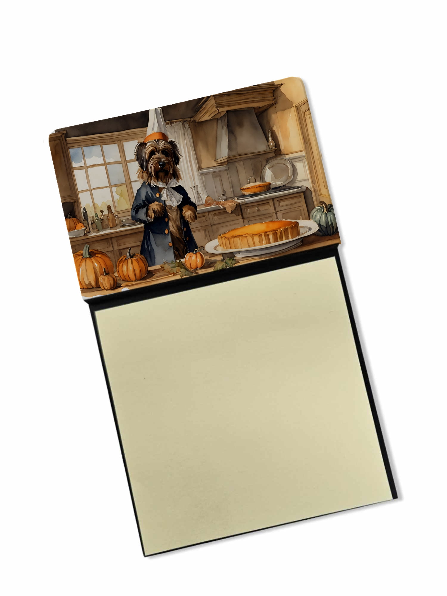 Briard Fall Kitchen Pumpkins Sticky Note Holder 3.25 in x 5.25 in