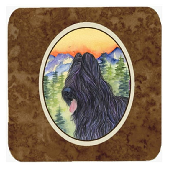 Briard Foam Coasters - Set Of 4, 3.5 x 3.5 In.