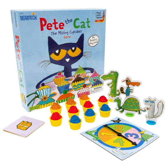 Briarpatch | Pete the Cat The Missing Cupcakes Game, Fans of Pete the Cat Books, Preschool Early Learning Game, For Ages 3+