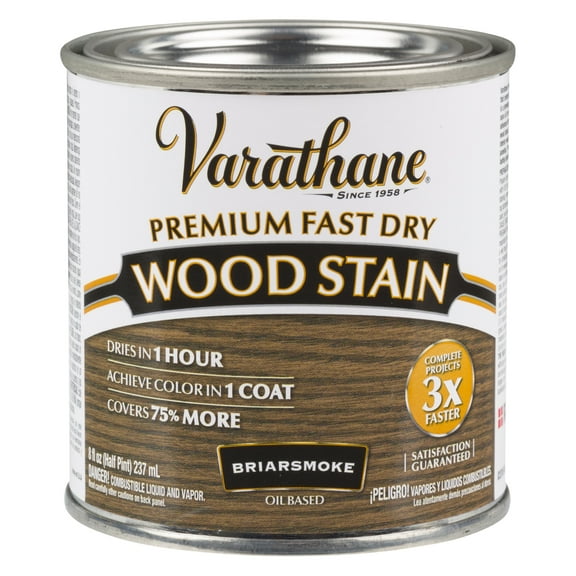 4 Pack, Briarsmoke, Varathane Premium Fast Dry Wood Stain-307415, Half Pint