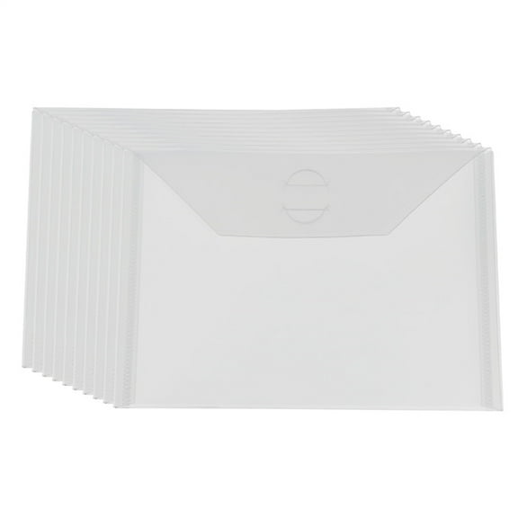 Briartw 10 Piece Plastic Storage Pockets 7x5inch Envelopes Bag for Storing Cutting Dies and Stamp Paper Cards Crafts