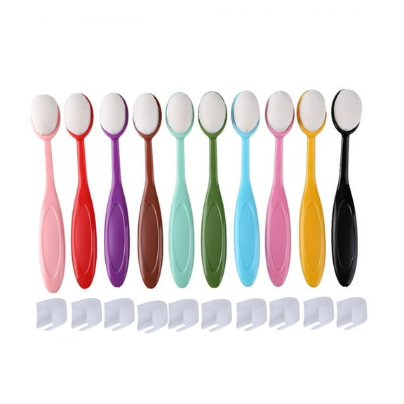 Briartw 10 Piece Set Medium Crafts Ink Blending Brushes 2x3cm(0.79x1.18inch) for Paper Crafts background Stencil