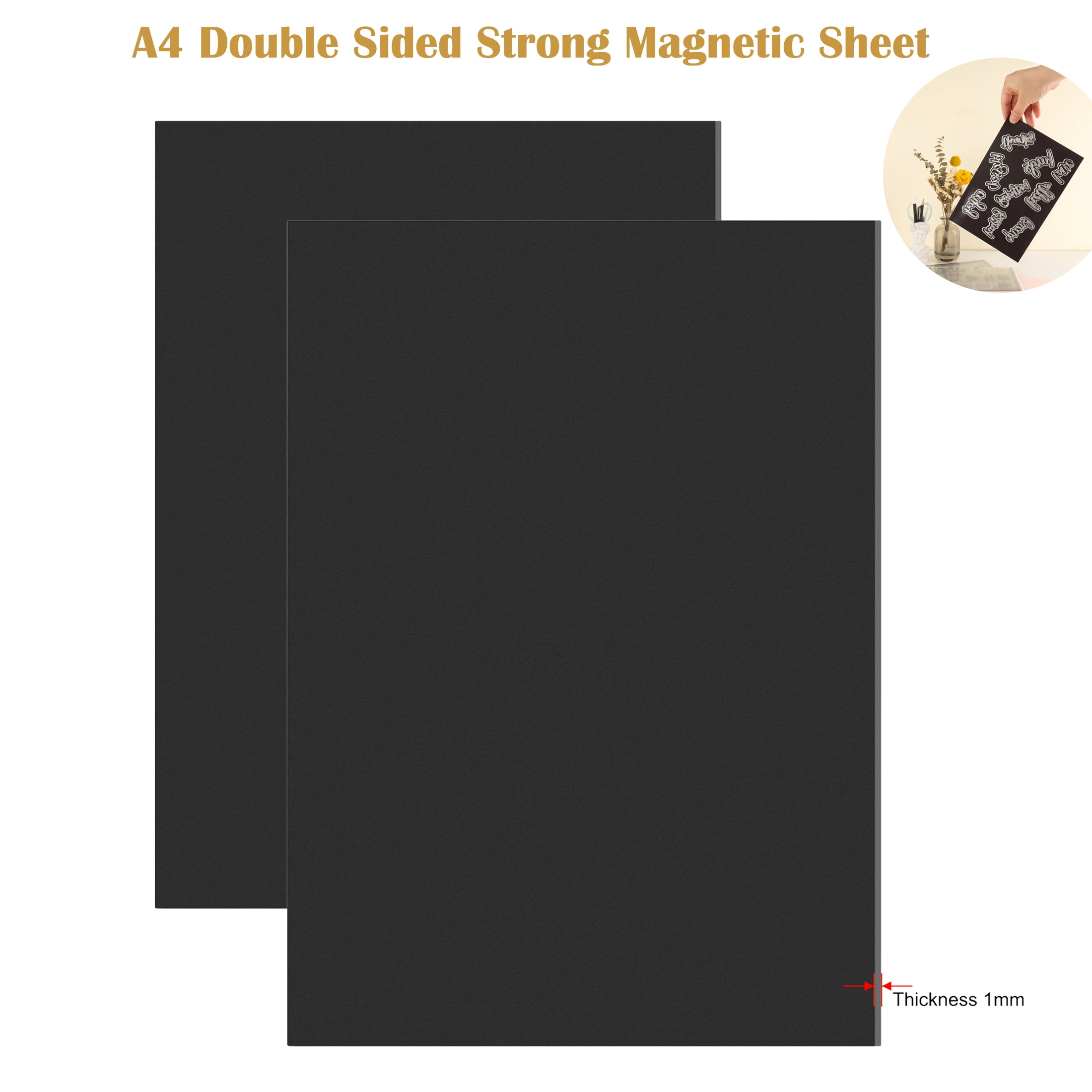 Strong Craft Paper Briartw 2 Sheets A4 Double Sided Strong Magnetic Sheet for Crafts Metal ...
