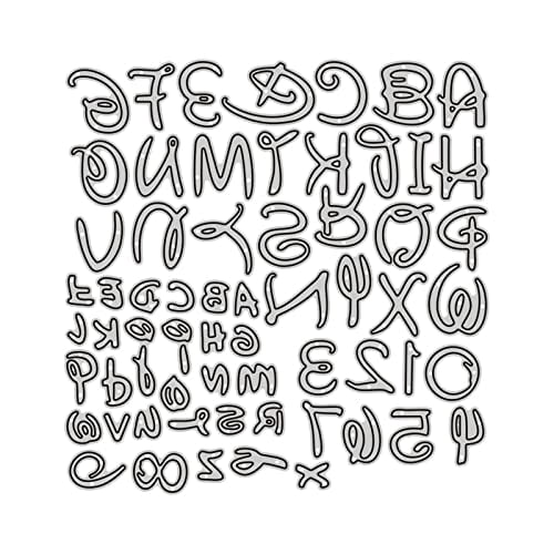 Briartw 2 Size Set Uppercase Alphabet Cutting Dies,Letters Metal ...