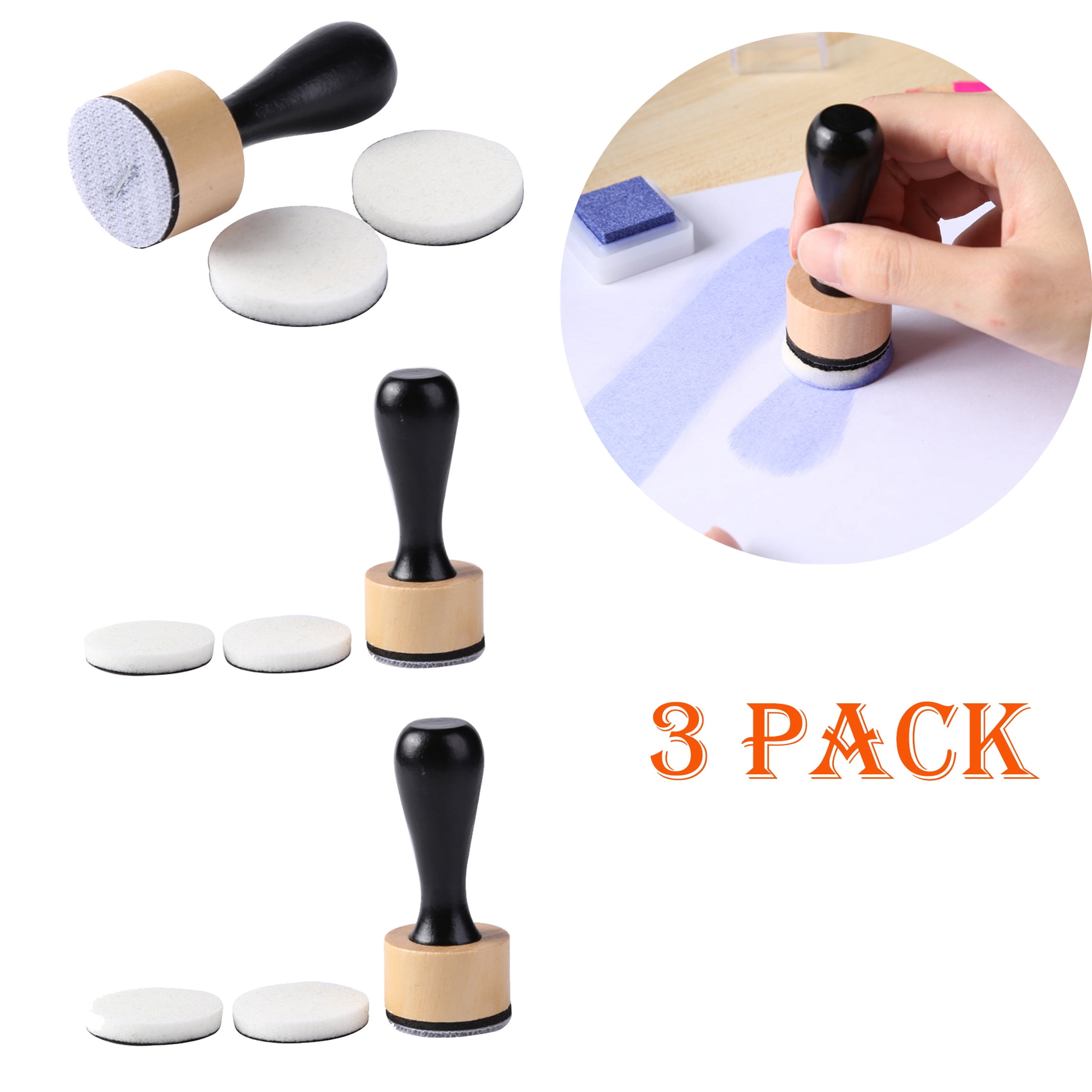 Briartw 3 Pack Alcohol Ink Mini Applicator Tool Felts For Craft ...