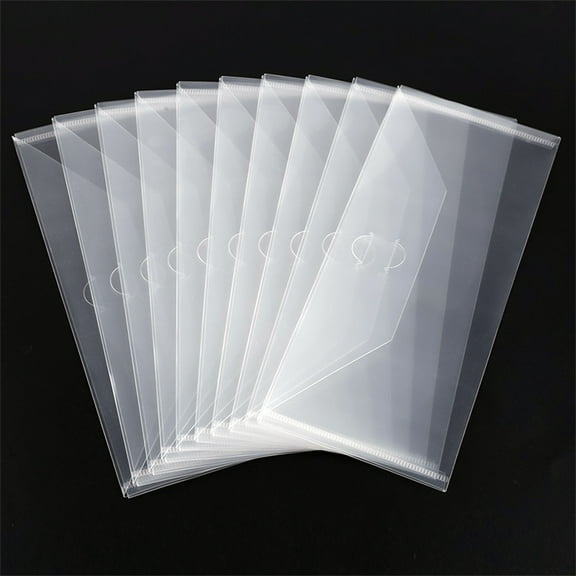 Briartw 30 Pieces of Storage Bags, 3.9x9.4inch Transparent Storage Pockets to Organize Slimline Dies and Clear Stamps, Craft Case Tool for Craft Lovers