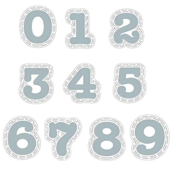 Briartw 4 inches High 0-9 Digit Set Metal Cutting Dies with Plastic Stencil Template for Diy Scrapbooking Paper Cards Making,Crafts Tool,10 Pieces/Set