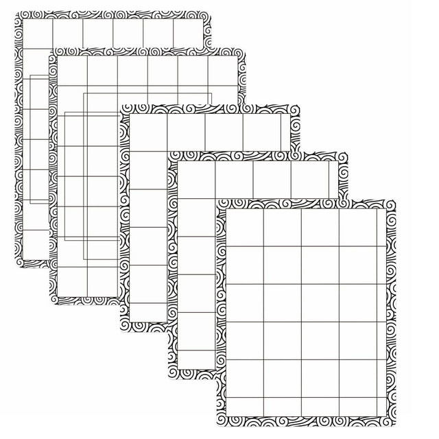 Briartw 5 PCS Low Stick Mat Sticky NonSlip Flexible Gridded Stamp Mats