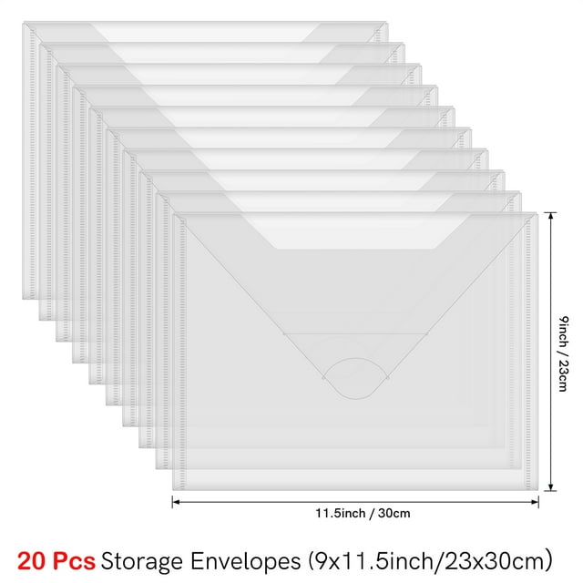 Scrapbook Storage 40Pieces Clear Stamp And Dies Storage Bags,Plastic Scrapbooking Storage Bags 7.5x5.5inch Die Storage Pockets Resealable Plastic Envelopes