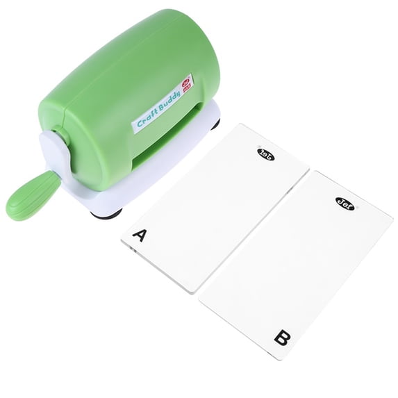 Briartw Green Die Cutting Machines and 2 Acrylic Plate for Crafting,Diy Die Manual Embossing Machine Scrapbooking Cutter Dies Machine Paper Card Making Craft Tool