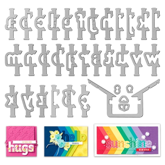 Briartw Layering Alphabet Dies Tips and Hints Cutting Dies Stencil for Diy Scrapbooking Paper Cards Making,Crafts Tool