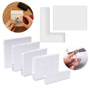 Briartw Small Clear Acrylic Stamp Positioner Kit and 5 Clear Acrylic Stamp Block for Diy Crafts
