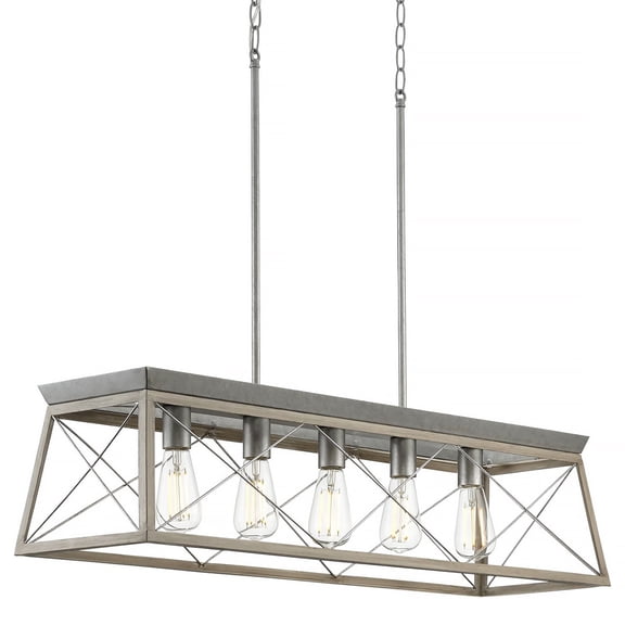 Briarwood Collection Five-Light Linear Chandelier, Farmhouse Kitchen Light Fixture