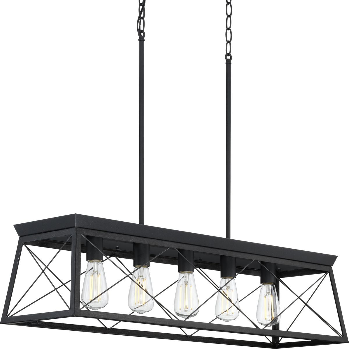 Black rectangle farmhouse on sale chandelier