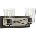 thumbnail image 1 of Briarwood Collection Two-Light Graphite Clear Glass Coastal Bath Vanity Light, 1 of 7