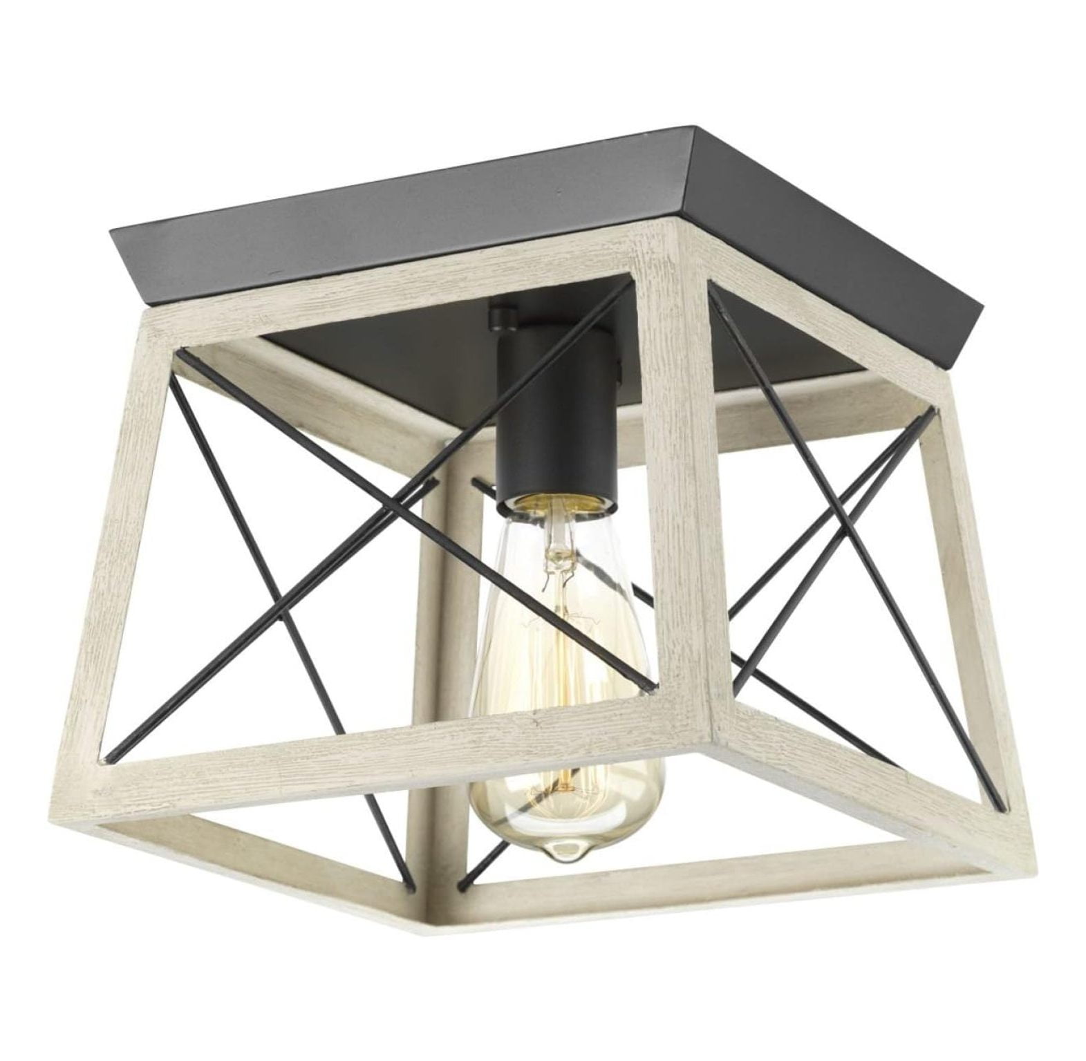 Graphite Bronze 12" Farmhouse Flush Mount Ceiling Light