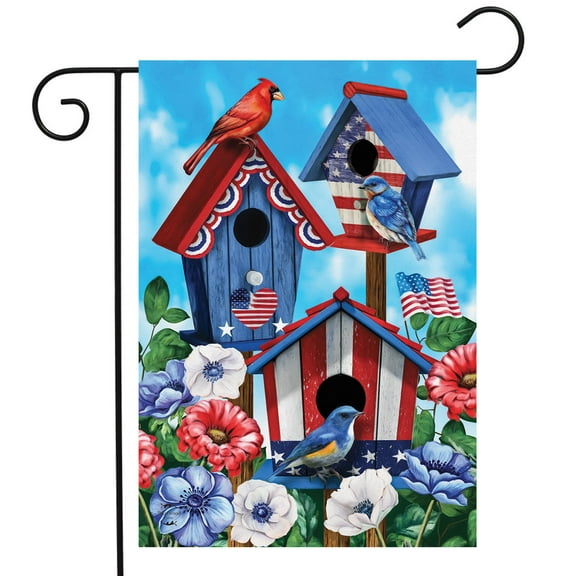 Briarwood Lane American Birdhouses Summer Garden Flag