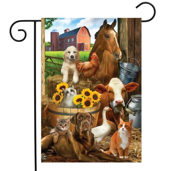 Briarwood Lane The Gang's All Here Summer Garden Flag