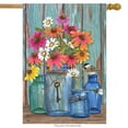 thumbnail image 1 of Briarwood Lane 28 in x 40 in Polyester Farm Fresh Flowers Spring Outdoor Flag, UV Resistant, 1 of 4