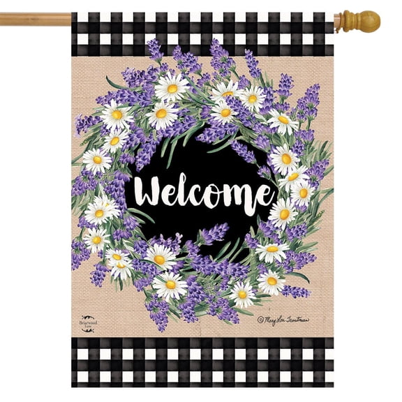 Briarwood Lane Lavender and Daisies Spring House Flag
