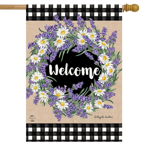 Briarwood Lane Lavender and Daisies Spring House Flag