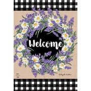 Briarwood Lane House Flag 40x28 For Outdoor Lavender and Daisies Spring For Spring House Flag