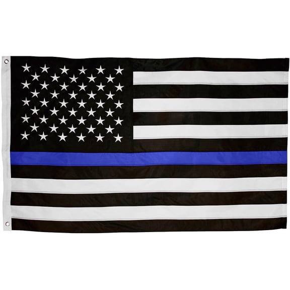 Briarwood Lane Thin Blue Line Embroidered Grommet Flag