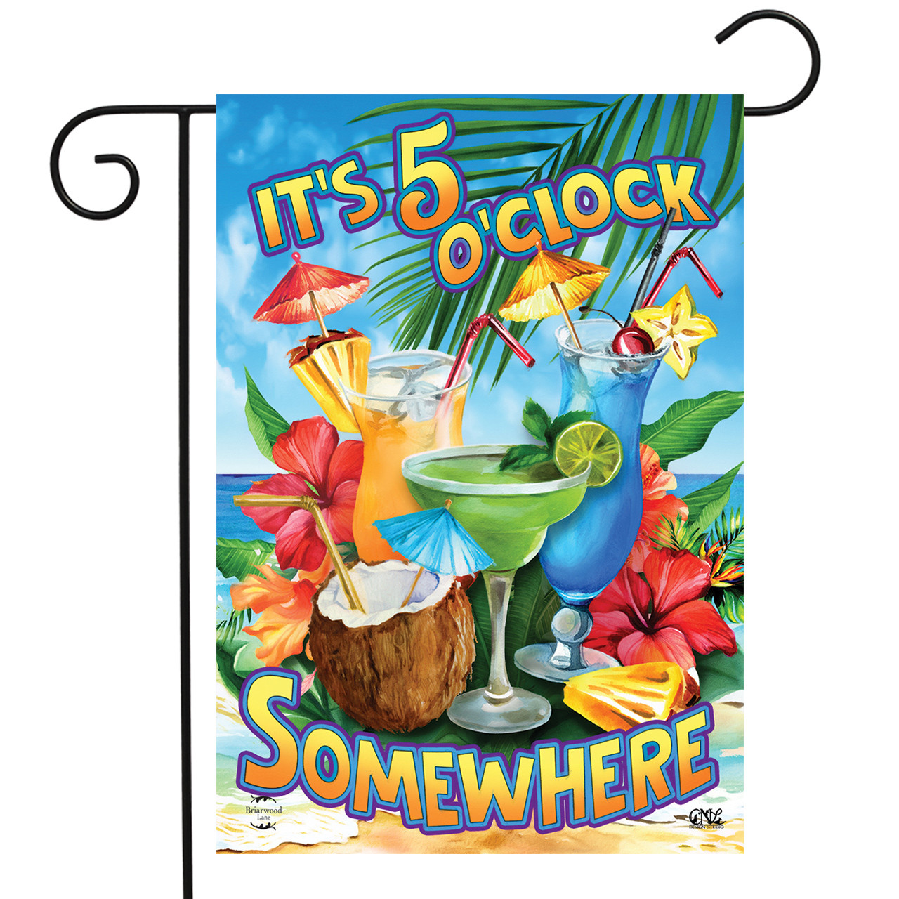 Briarwood Lane Gnome And Garden Summer Garden Flag – 12.5x18, Multicolor