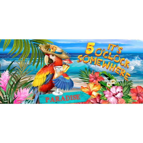 Briarwood Lane 5 O'clock Paradise Mini Mat 22x10 Indoor Outdoor Doormat