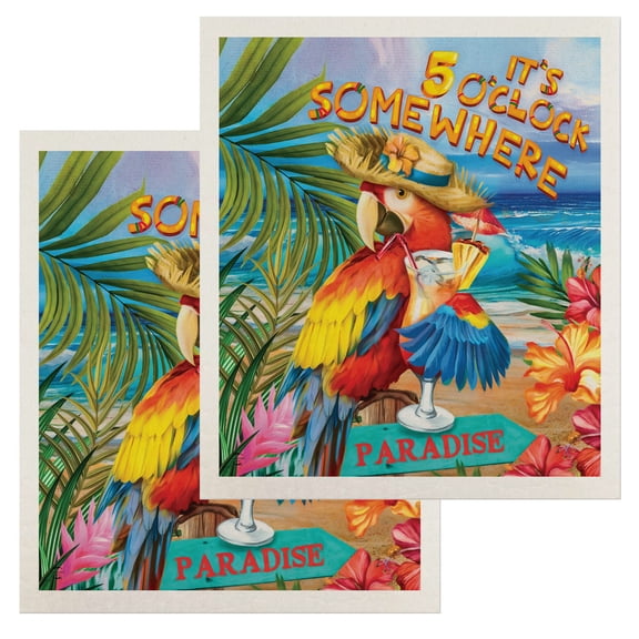 Briarwood Lane 5 O'clock Paradise Summer Swedish Dishcloth (2-pack)