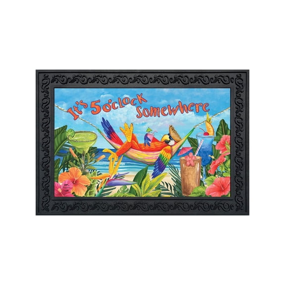 Briarwood Lane Doormat 30x18 Indoor Outdoor 5 O'clock Parrot Summer For Summer Doormat