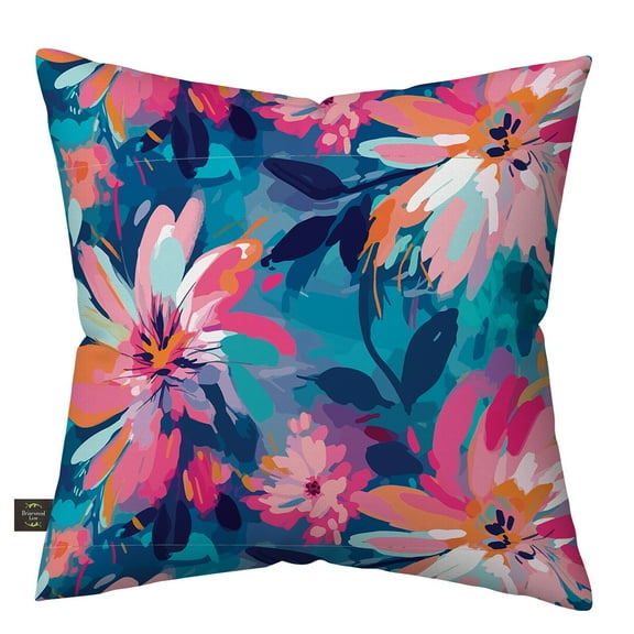 Briarwood Lane Abstract Floral Burlap Pillow