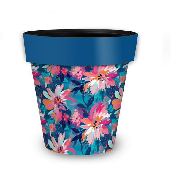Briarwood Lane Abstract Floral Medium Planter