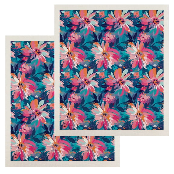 Briarwood Lane Abstract Floral Swedish Dishcloth (2-pack)