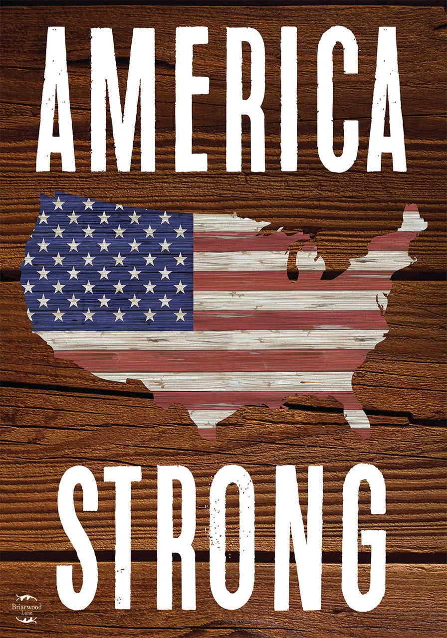 America Strong Patriotic Double-Sided Polyester Garden Flag