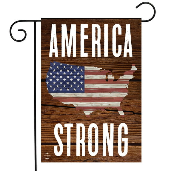 Briarwood Lane America Strong Patriotic Double-Sided Garden Flag